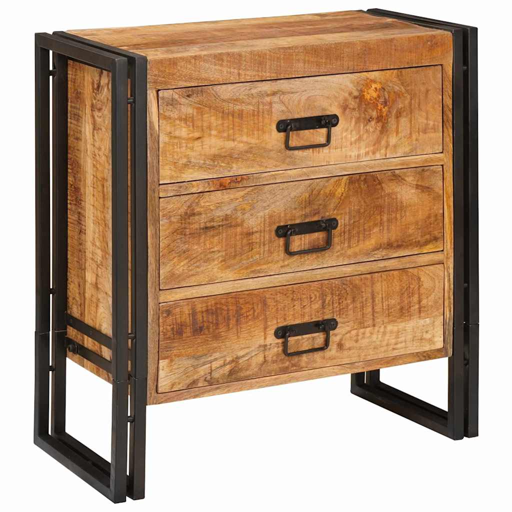 Sideboard Braun 66 x 33 x 70 cm massives Mangoholz
